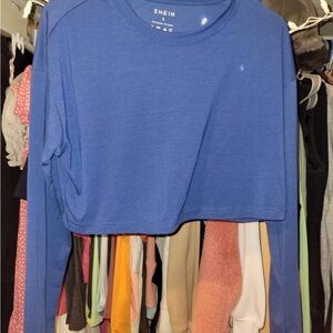SHEIN Blue Women's Crop Top